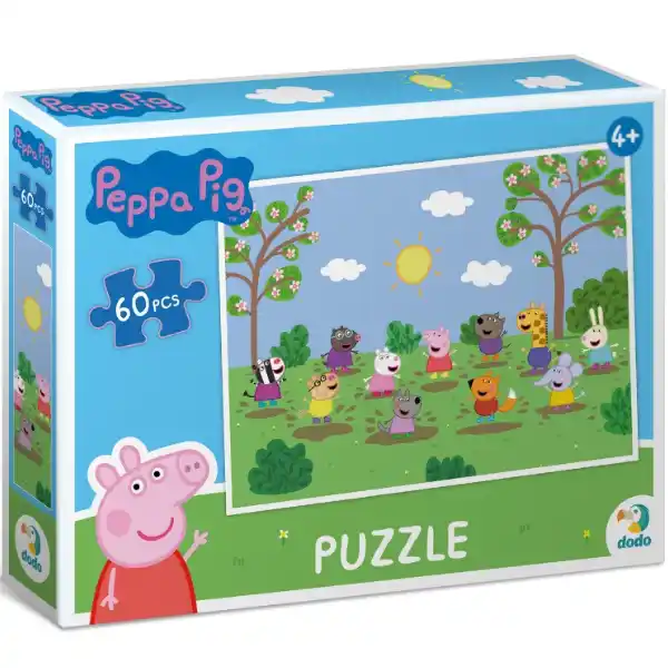 Puzzle „Jocul cu prietenii”, seria Peppa Pig, 60 elem.