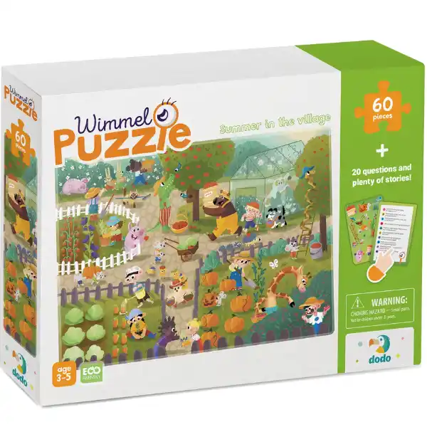 Joc de dezvoltare-puzzle „Vara în sat”, seria Wimmelpuzzle, 60 elem.