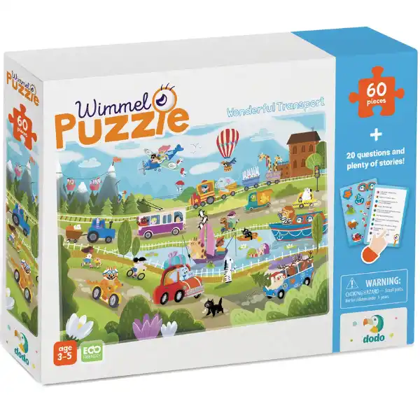 Joc de dezvoltare-puzzle „Vara în sat”, seria Wimmelpuzzle, 60 elem.