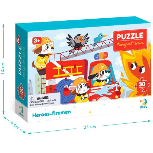 Puzzle „Eroii Pompieri”, seria Transport, 30 elem.