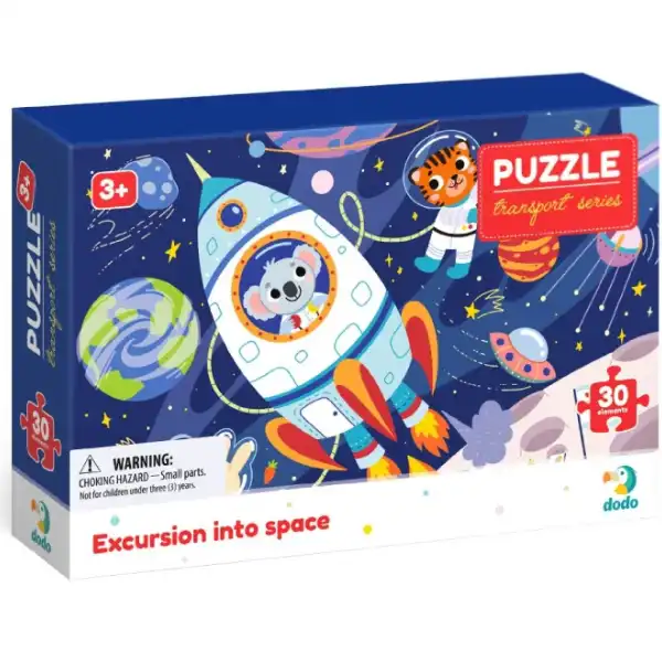 Puzzle „Excursie în spațiu”, seria Transport, 30 elem.