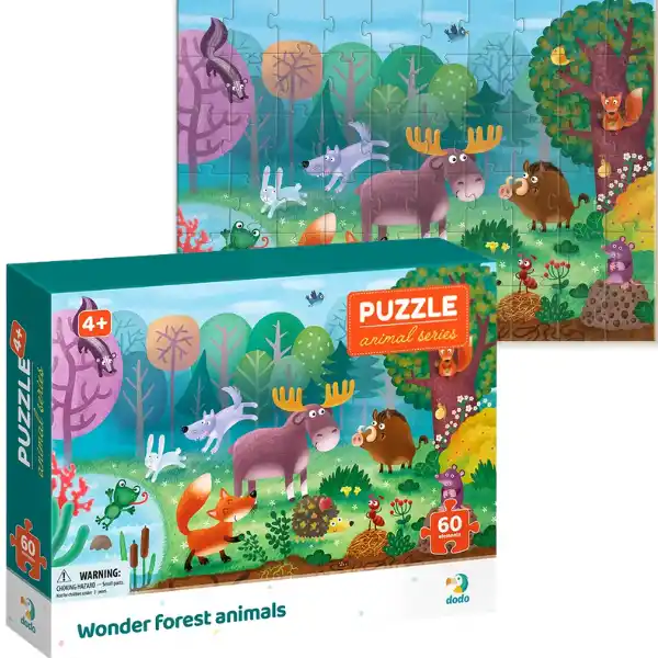 Puzzle „Animale minunate din pădure”, seria Animale, 60 elem.