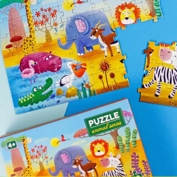Puzzle „În Africa fierbinte”, seria Animale, 60 elem.