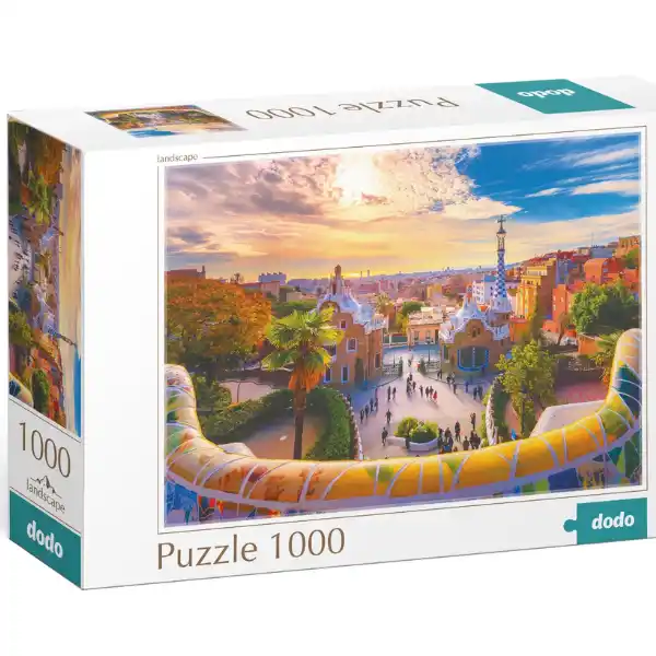 Puzzle „Parcul Güell din Barcelona. Spania”, seria Peisaje, 1000 elem.