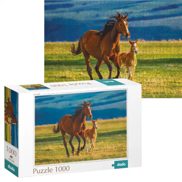 Puzzle „Învățarea mânzului”, seria Peisaje, 1000 elem.