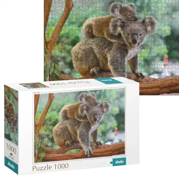 Puzzle „Baby koala și mama”, seria Lumea animalelor, 1000 elem.