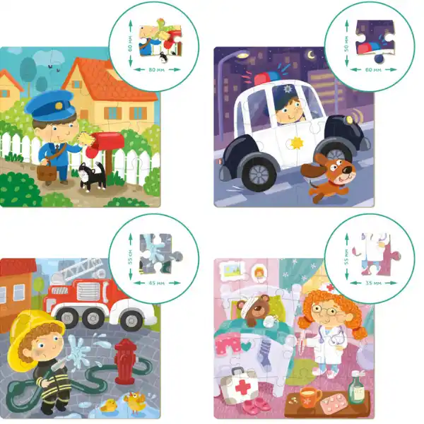 Puzzle 4 în 1 „Profesii”
