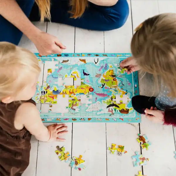 Puzzle „Lumea animalelor”, seria Puzzle de observație, 80 elem.