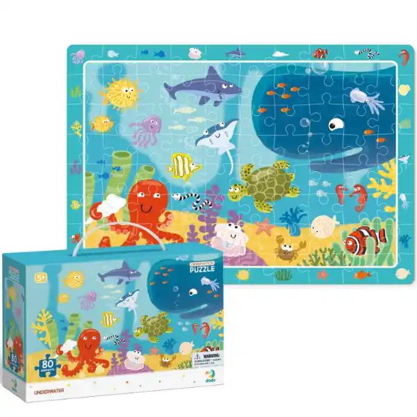 Puzzle „Sub apă”, seria Puzzle de observație, 80 elem.