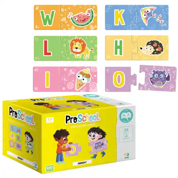 Joc puzzle educațional „Alfabetul englez”