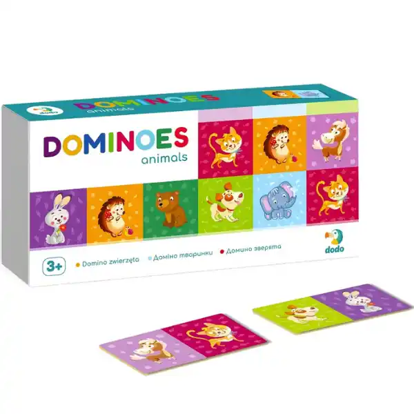 Настольная игра "Домино с животными", 28 карточек