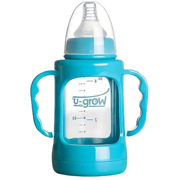 Бутылочка с защитой, стекло, 120 мл