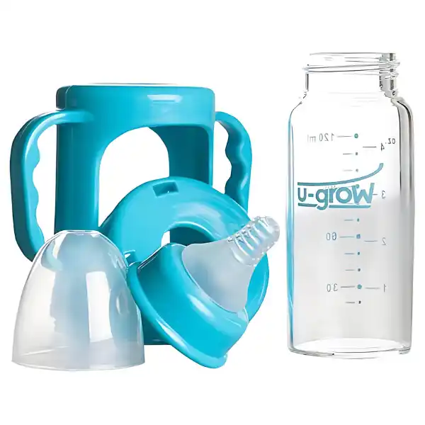 Бутылочка с защитой, стекло, 120 мл