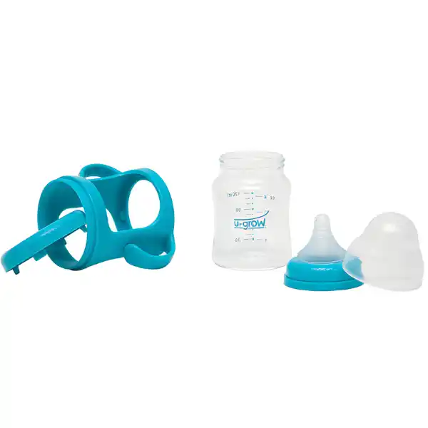 Бутылочка с защитой, стекло, 120 мл