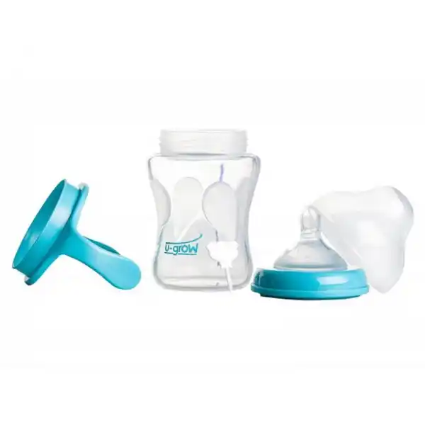 Силиконовая бутылочка с датчиком температуры и широким горлышком, 230 мл