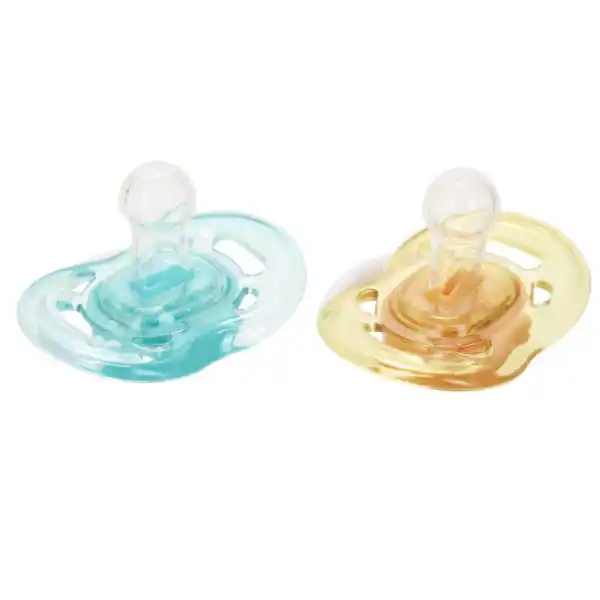 Набор из 2 силиконовых пустышек, 0-6 месяцев