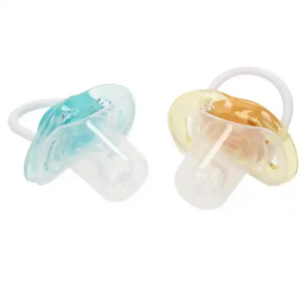 Набор из 2 силиконовых пустышек, 0-6 месяцев