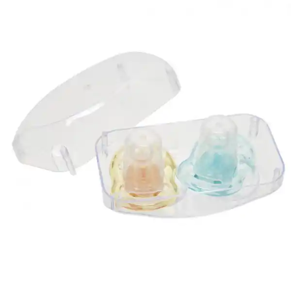 Набор из 2 силиконовых пустышек, 0-6 месяцев