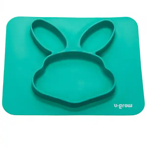 Силиконовая тарелка с отделениями "Зайчик"