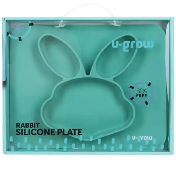 Силиконовая тарелка с отделениями "Зайчик"