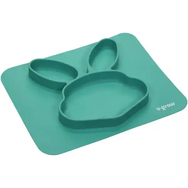 Силиконовая тарелка с отделениями "Зайчик"