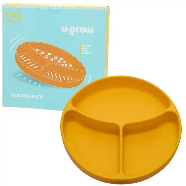 Силиконовая тарелка с отделениями, на присоске