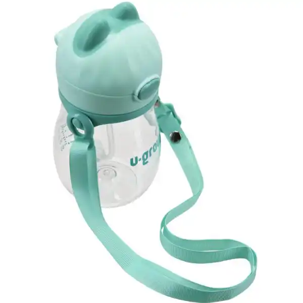 Бутылка с соломинкой и ремешком, 330 мл