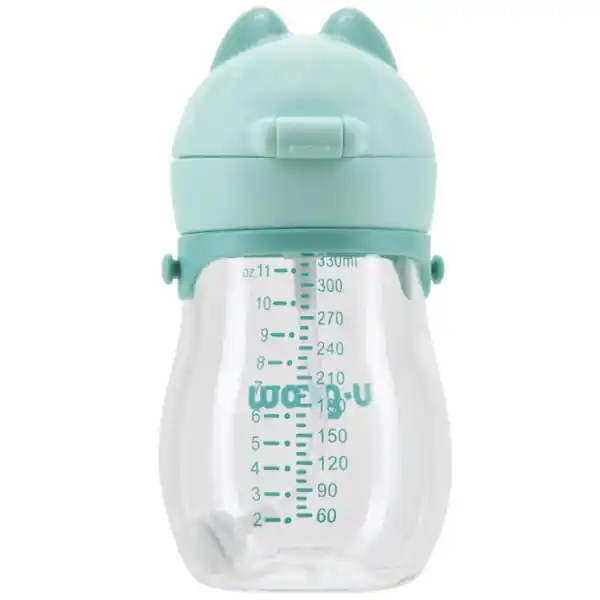 Бутылка с соломинкой и ремешком, 330 мл