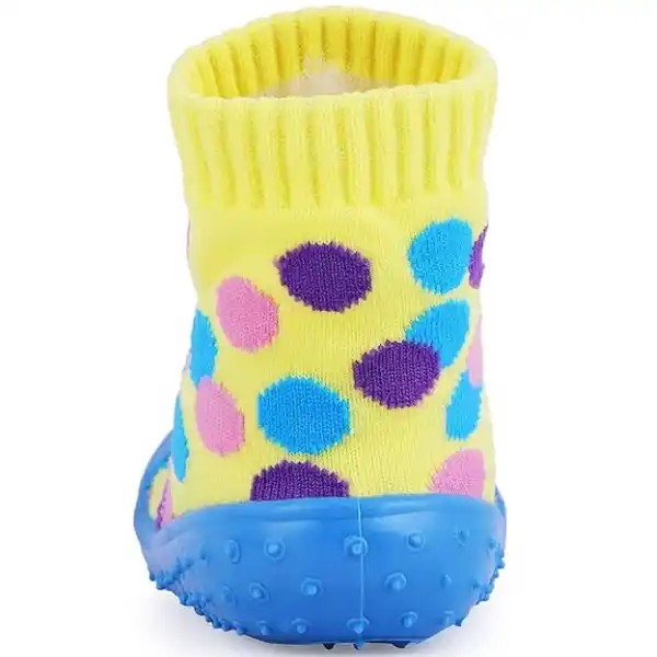 Șosete cu inimioare antiderapante pentru copii „Buline mlticolore”, mărimea 19