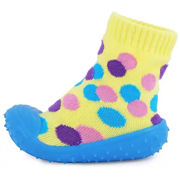 Șosete cu inimioare antiderapante pentru copii „Buline mlticolore”, mărimea 19