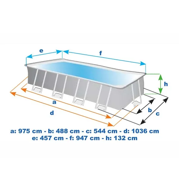 Piscină ULTRA XTR FRAME 976х488х132см, 54368L cadru metalic
