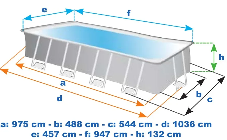 Piscina Carcas Metal ULTRA XTR FRAME 975х488х132см, 54368L