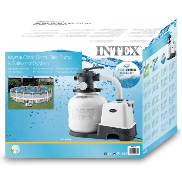 Filtru-Pompa Nisip cu Clorgenerator KRYSTAL CLEAR 7900L/ora