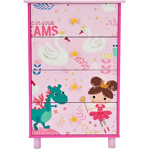 Комод "Верь своим мечтам", с 4-мя выдвижными ящиками