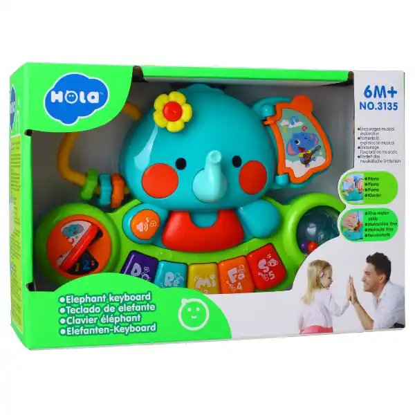 Игрушка пианино "Слоник" с музыкой, светом, звуковыми эффектами