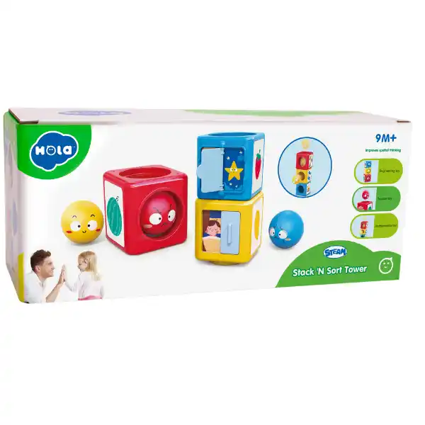 Игровая башня из кубиков и шариков "Сортируй и складывай"