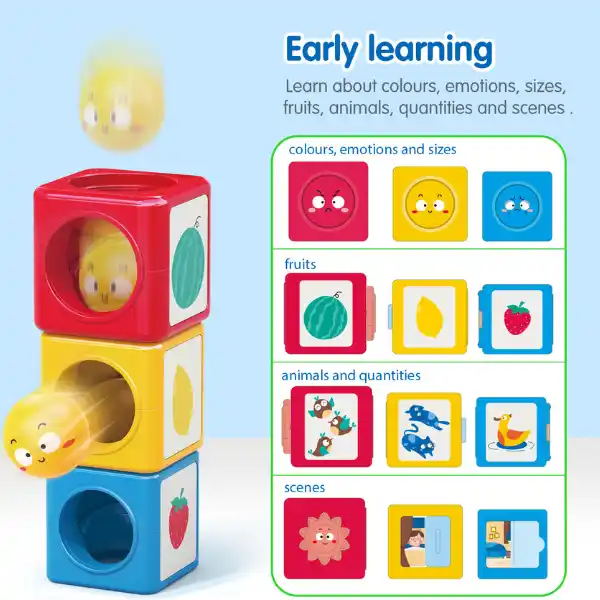 Игровая башня из кубиков и шариков "Сортируй и складывай"