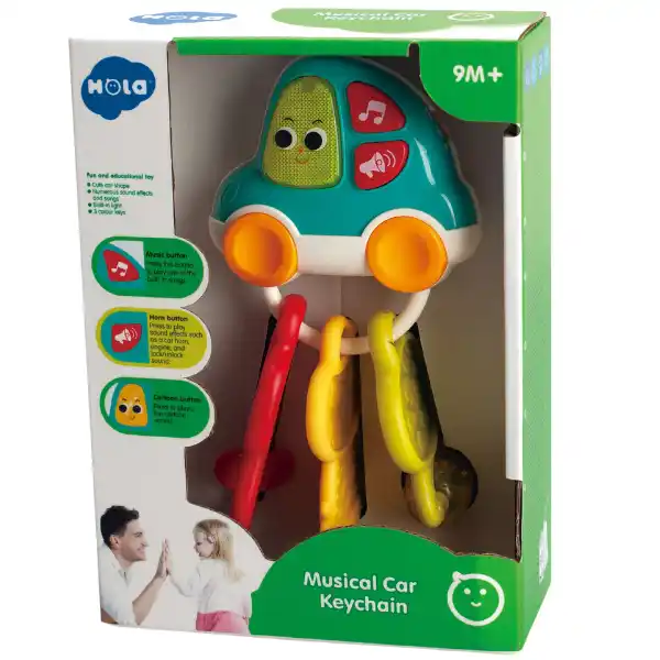 Музыкальная погремушка "Машинка с ключиками" с подсветкой и звуками