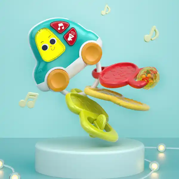 Музыкальная погремушка "Машинка с ключиками" с подсветкой и звуками