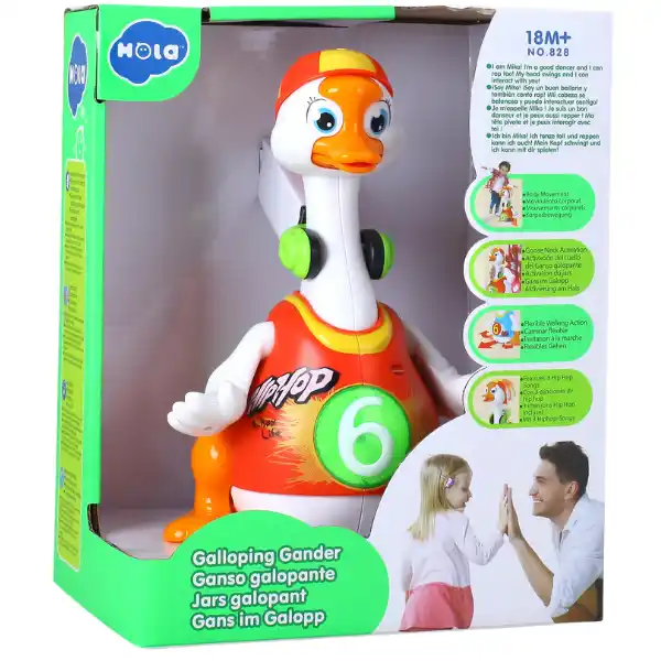 Jucarie interactiva „Gansacul dansator” cu muzica si lumina