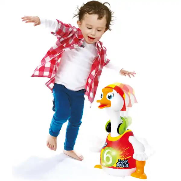 Jucarie interactiva „Gansacul dansator” cu muzica si lumina