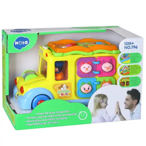 Busyboard „Autobuzul școlar” cu sunet si lumina