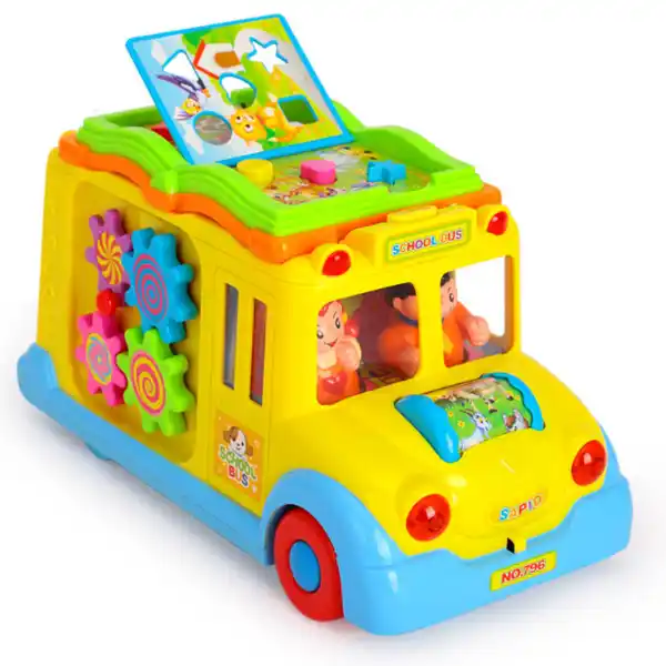 Busyboard „Autobuzul școlar” cu sunet si lumina