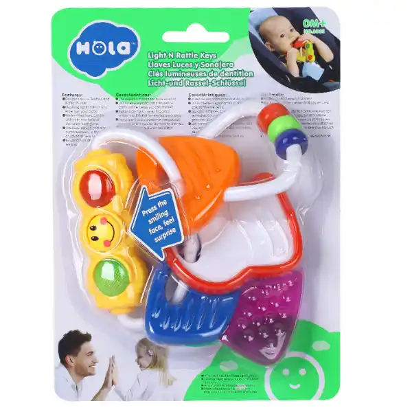 Погремушка прорезыватель "Ключики" со светом