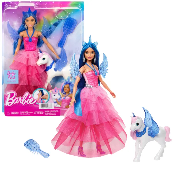 Set de joacă de colecție „Barbie cu Unicorn”, cu accesorii