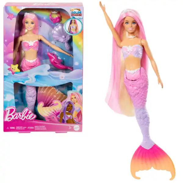 Set de joacă "Sirena care își schimbă culoarea", cu accesorii