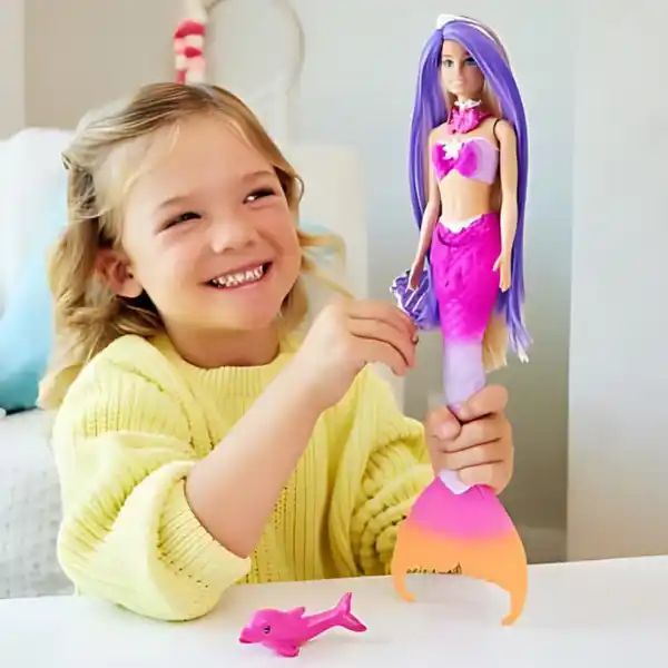 Set de joacă "Sirena care își schimbă culoarea", cu accesorii