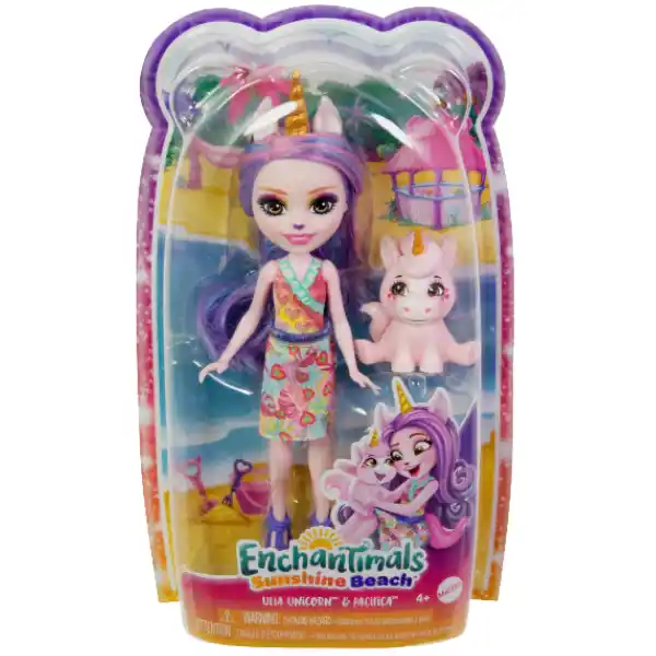 Papusa Enchantimals "Ulia Unicorn și Pacifica"