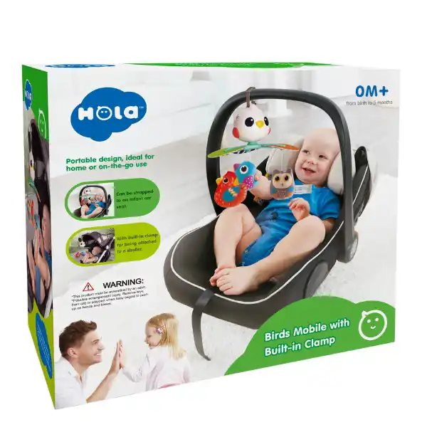 Музыкальная игрушка для детской кроватки «Карусель с птичками»