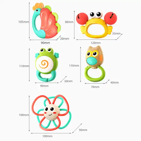 Набор погремушек "Оркестра зверушек", 5 моделей